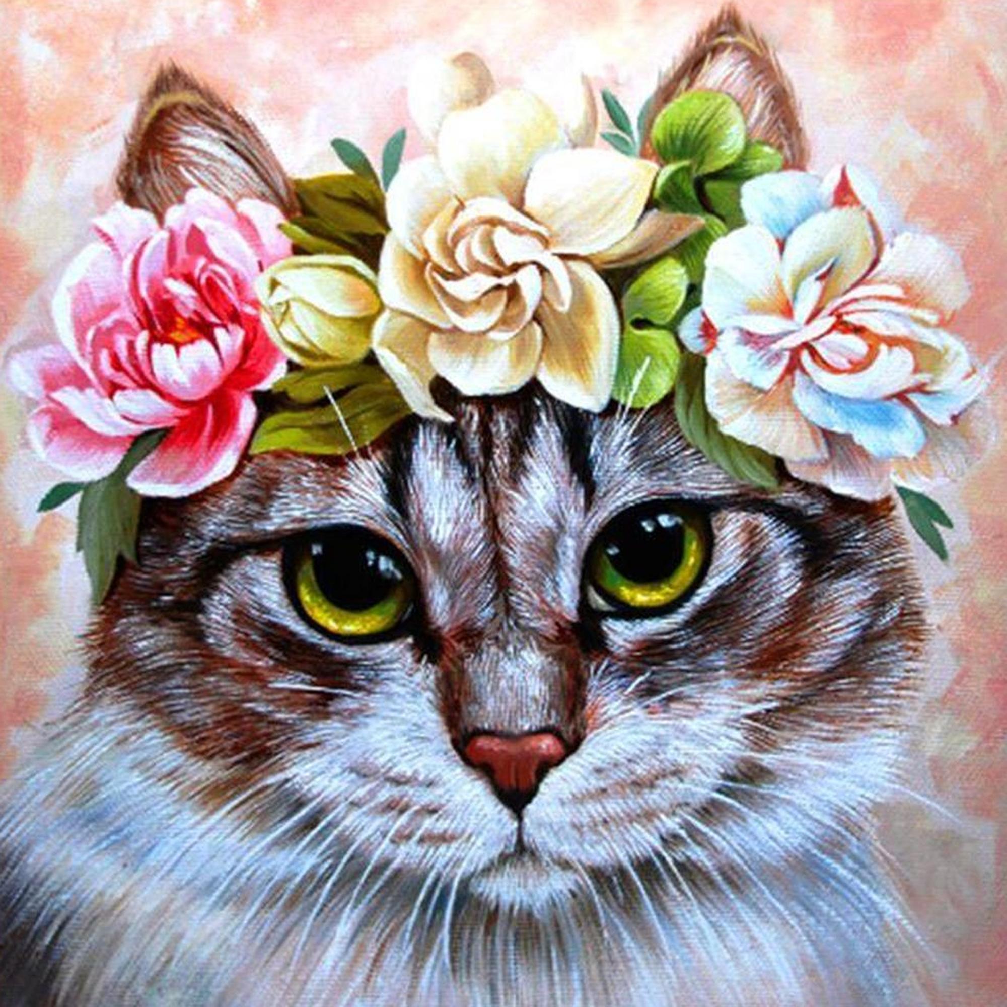 Cat  MyCraftsGfit - Free 5D Diamond Painting mycraftsgift.com