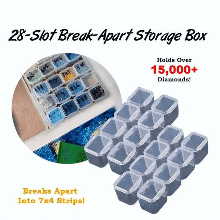 28-slot Break-apart Diamond Storage Box Free Diamond Painting Tool MyCraftsGfit - Free 5D Diamond Painting mycraftsgift.com