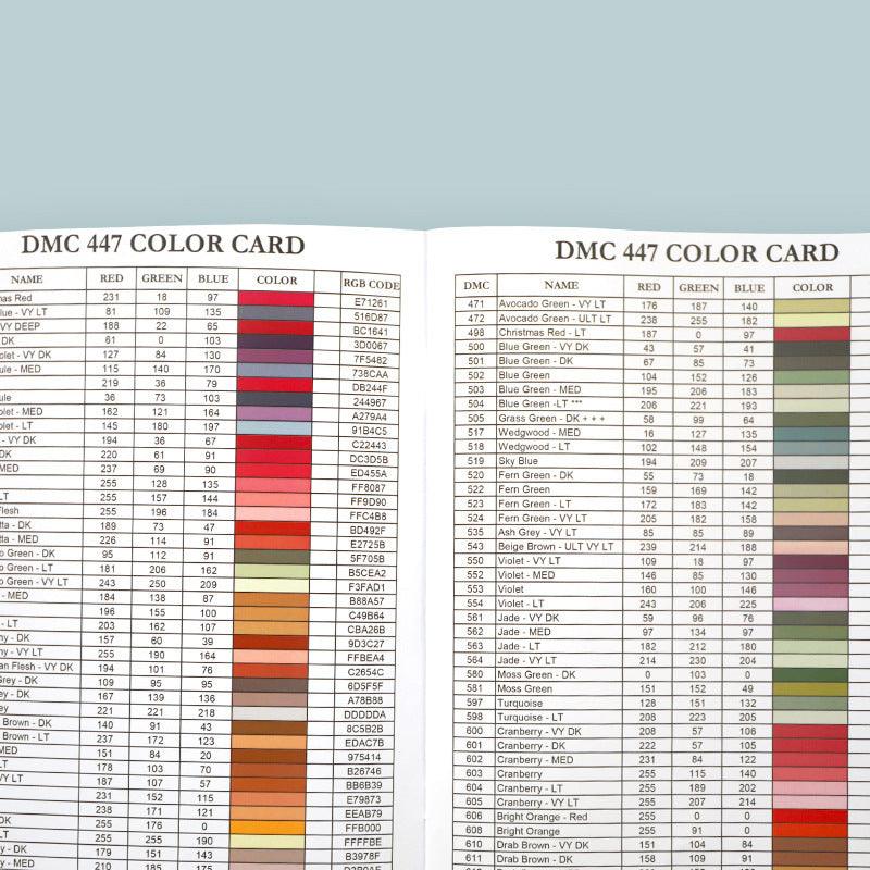 447 DMC Color Comparison Chart - MyCraftsGfit - Free 5D Diamond