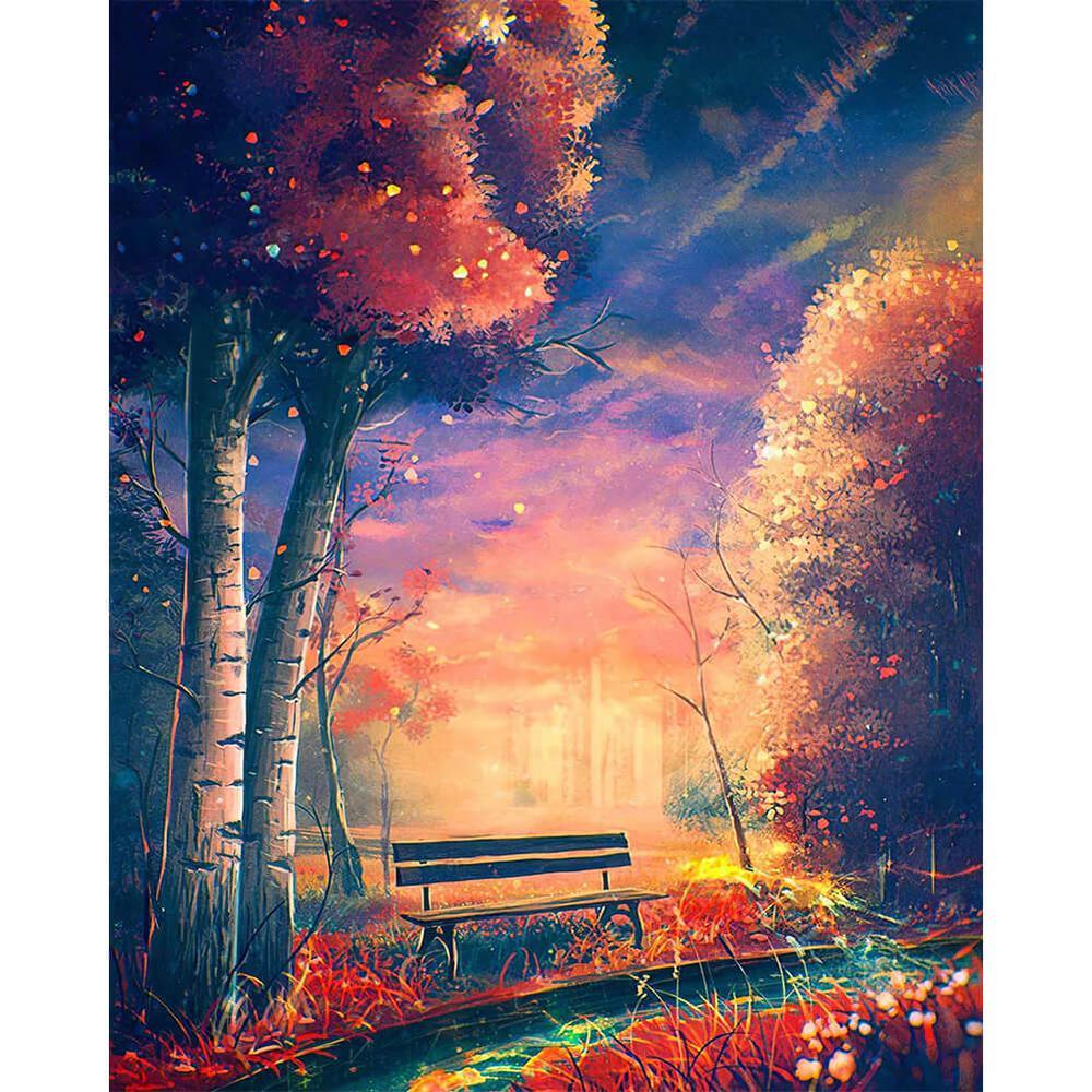 Free Autumn Woods - MyCraftsGfit - Free 5D Diamond Painting