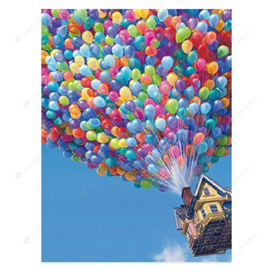 Free Balloon House - MyCraftsGfit - Free 5D Diamond Painting