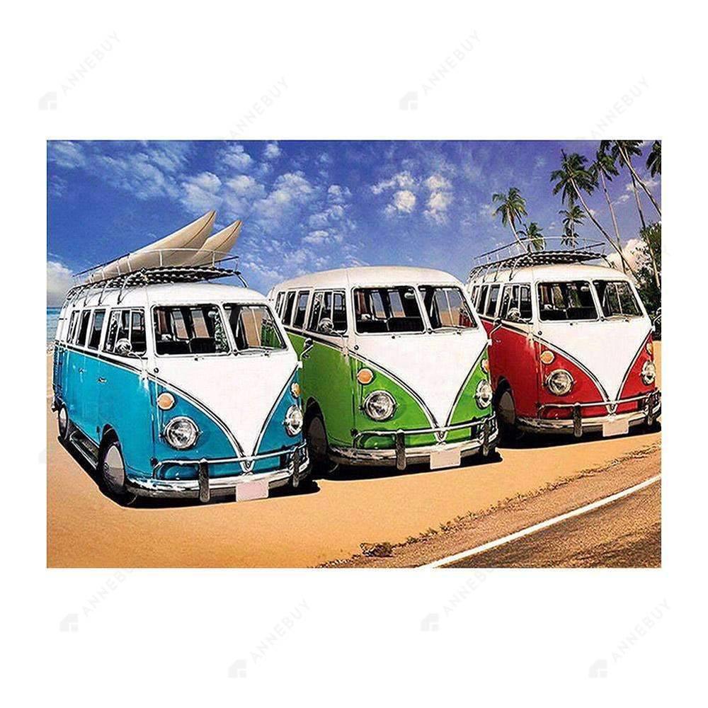 Beach Bus Free 5D Diamond Painting Kits MyCraftsGfit - Free 5D Diamond Painting mycraftsgift.com