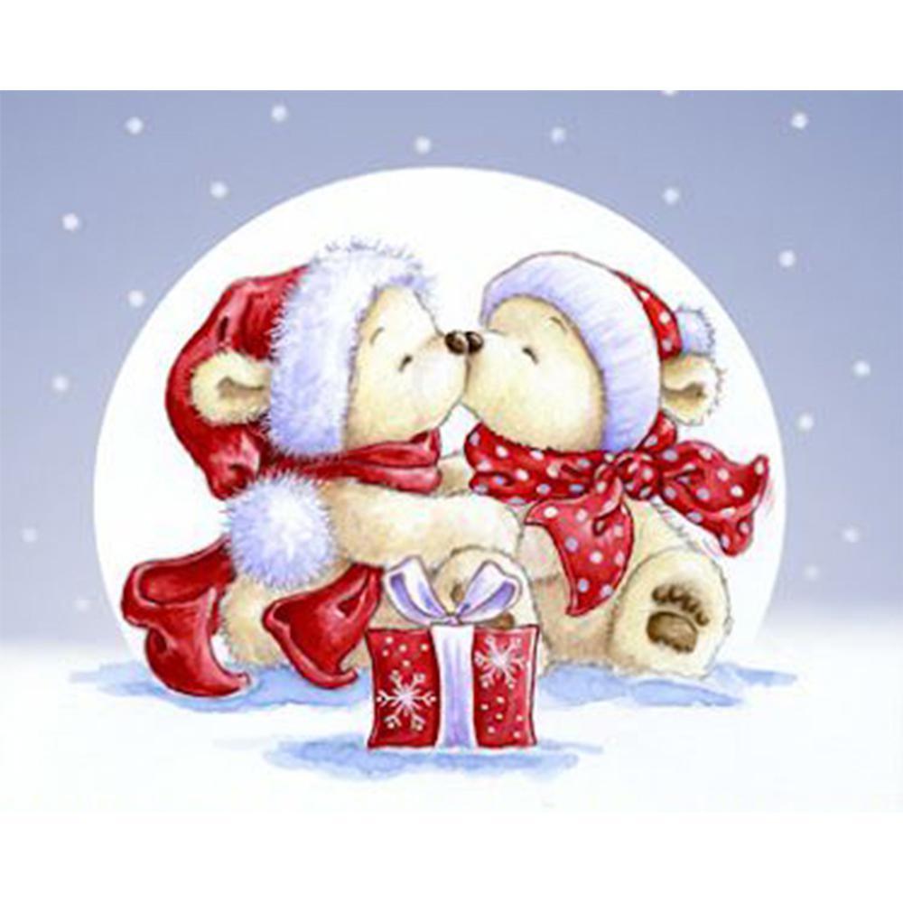 Free Bear Christmas - MyCraftsGfit - Free 5D Diamond Painting