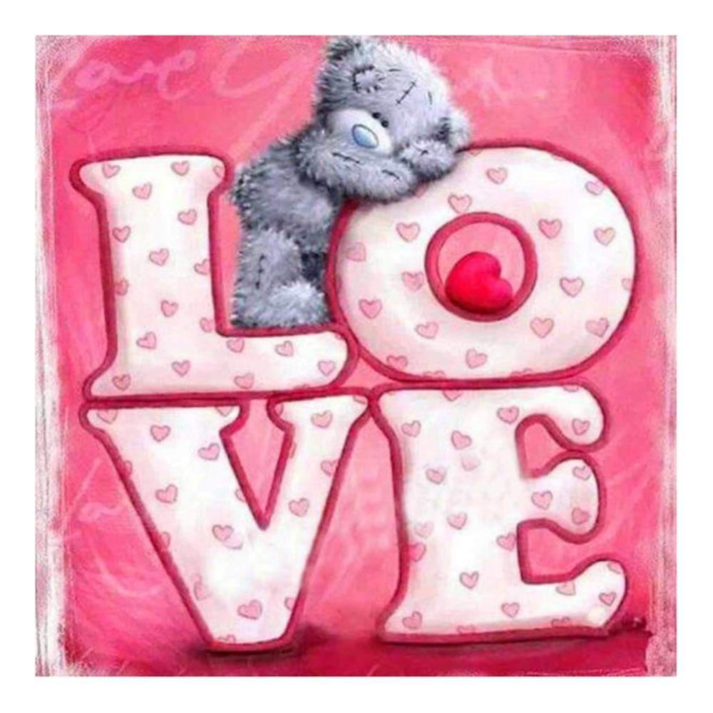 Free Bear "LOVE" - MyCraftsGfit - Free 5D Diamond Painting