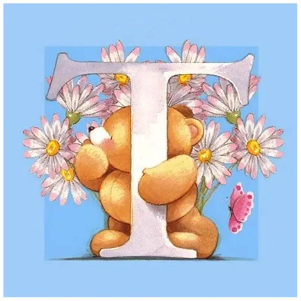 Free Bear "T" - MyCraftsGfit - Free 5D Diamond Painting