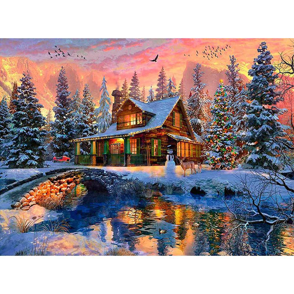 Free Beautiful House - MyCraftsGfit - Free 5D Diamond Painting