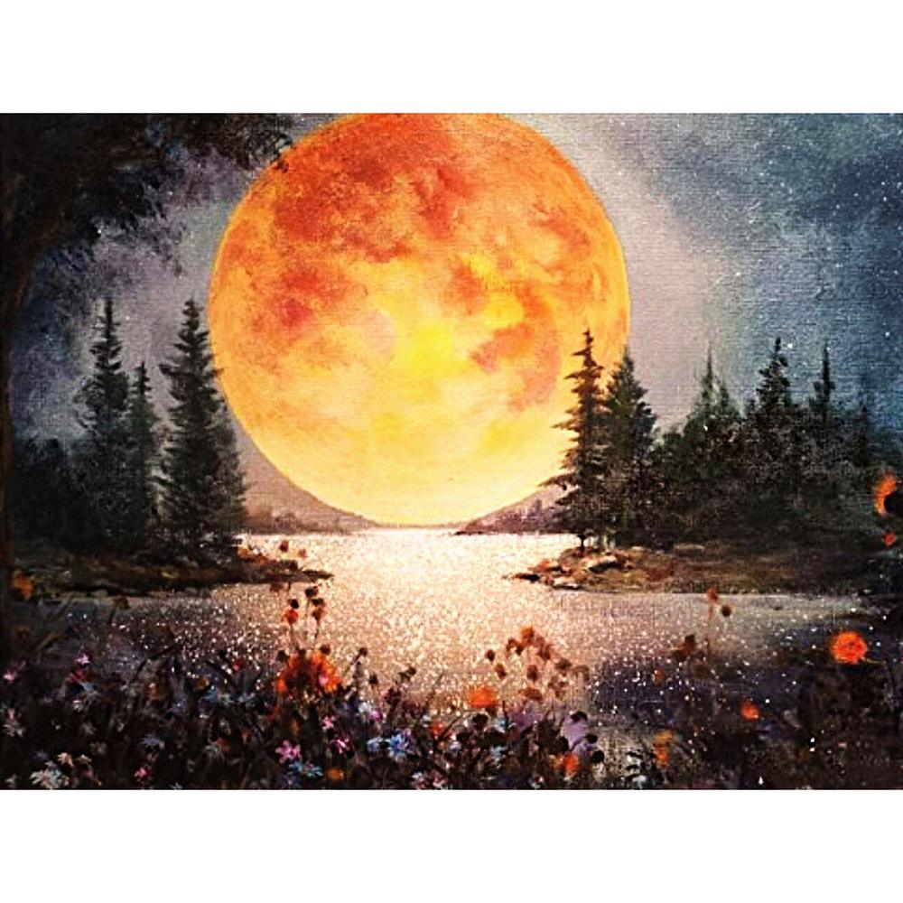 Big Moon - MyCraftsGfit - Free 5D Diamond Painting