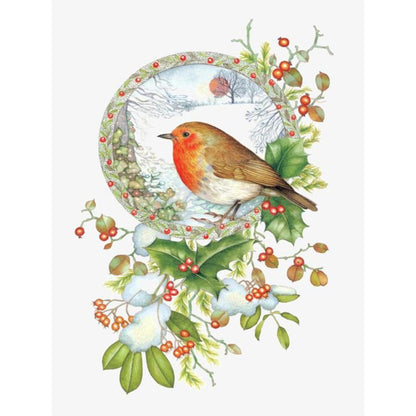 Free Birds in Wreath - MyCraftsGfit - Free 5D Diamond Painting