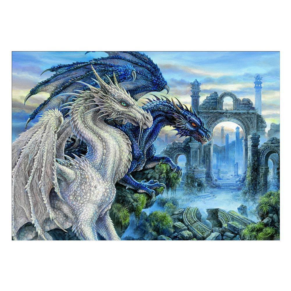 Free Black And White Dragon - MyCraftsGfit - Free 5D Diamond Painting