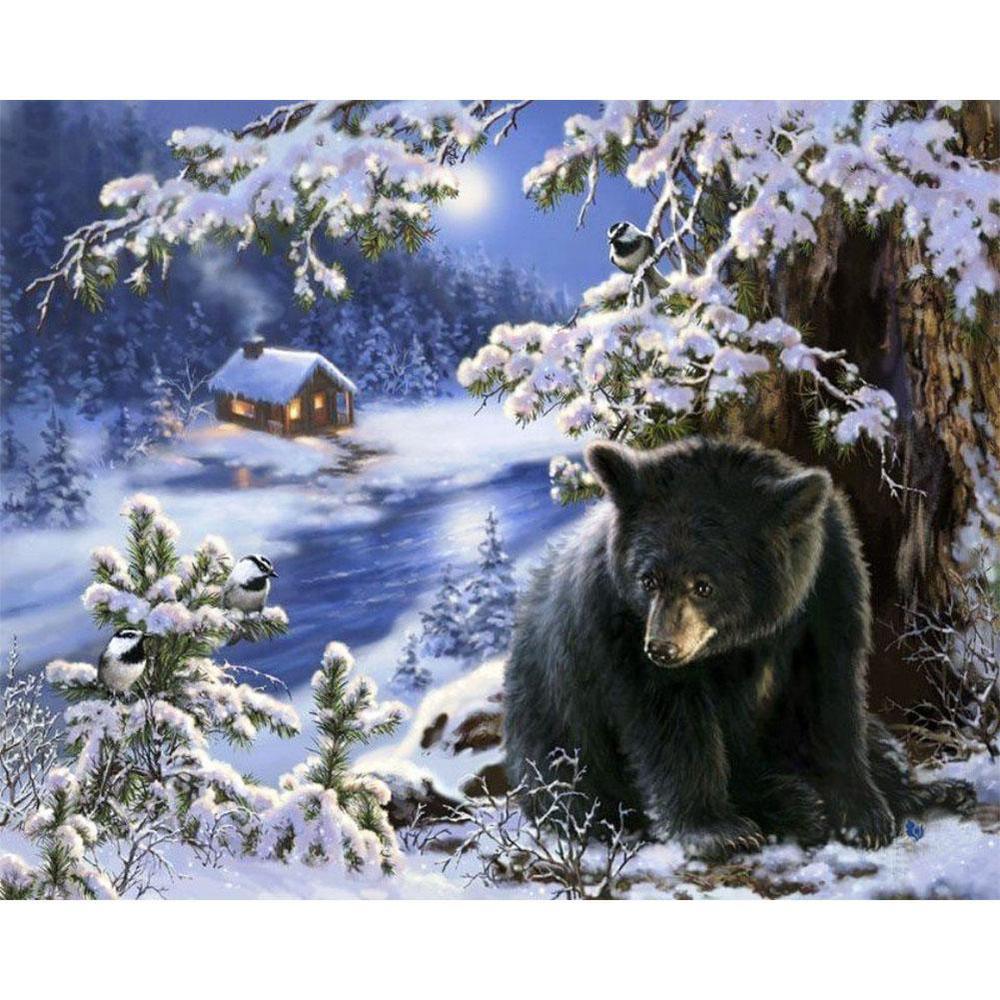 Free Black Bear - MyCraftsGfit - Free 5D Diamond Painting