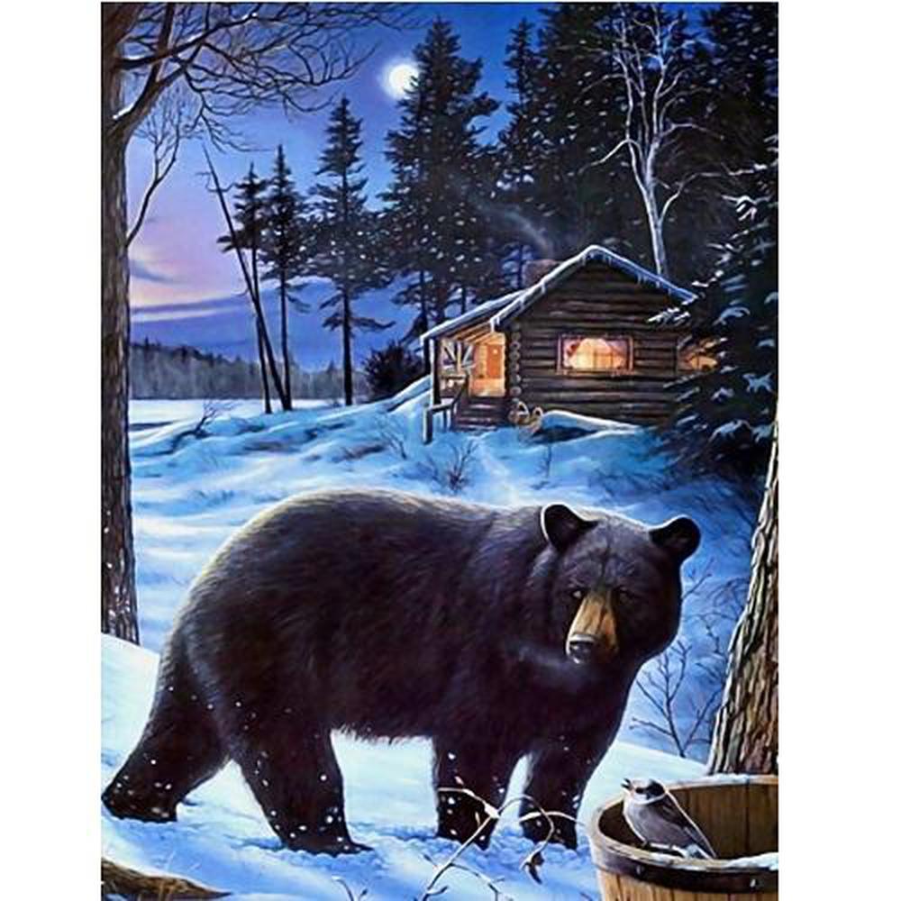 Free Black Bear - MyCraftsGfit - Free 5D Diamond Painting