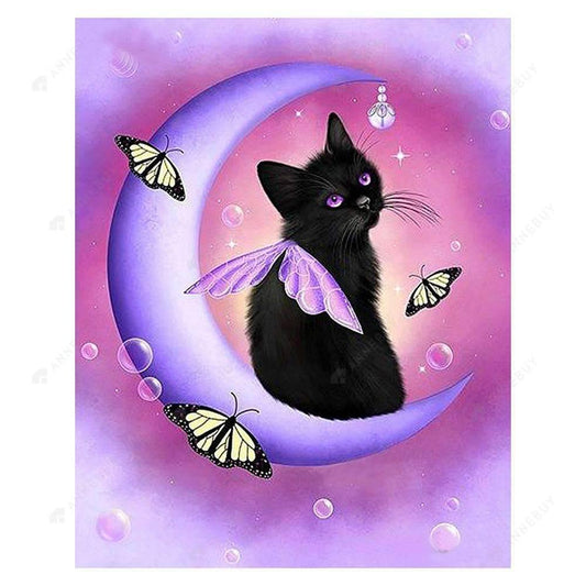 Black Cat Free 5D Diamond Painting Kits MyCraftsGfit - Free 5D Diamond Painting mycraftsgift.com