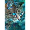 Blue Cat - MyCraftsGfit - Free 5D Diamond Painting