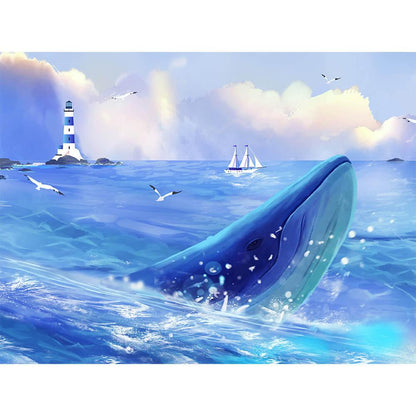 Free Blue Whale - MyCraftsGfit - Free 5D Diamond Painting