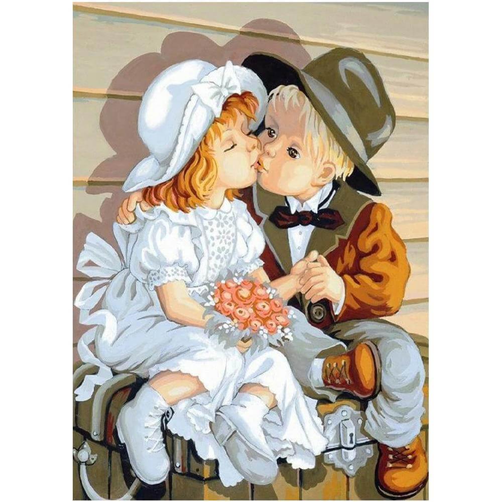 Boy and Girl Free 5D Diamond Painting Kits MyCraftsGfit - Free 5D Diamond Painting mycraftsgift.com