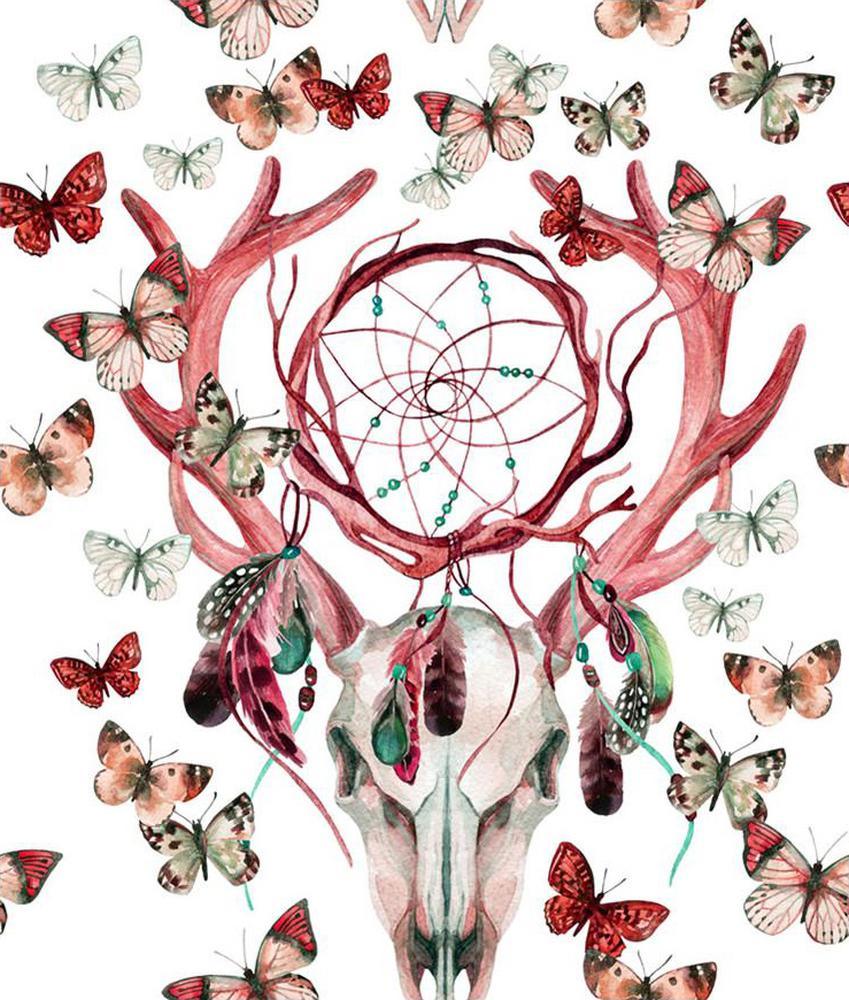 Butterfly And Deer Free 5D Diamond Painting Kits MyCraftsGfit - Free 5D Diamond Painting mycraftsgift.com