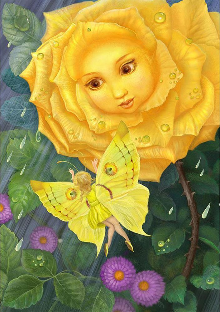 Free Butterfly And Sunflower - MyCraftsGfit - Free 5D Diamond Painting