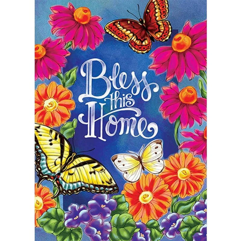 Butterfly "BLESS THIS HOME" Free 5D Diamond Painting Kits MyCraftsGfit - Free 5D Diamond Painting mycraftsgift.com