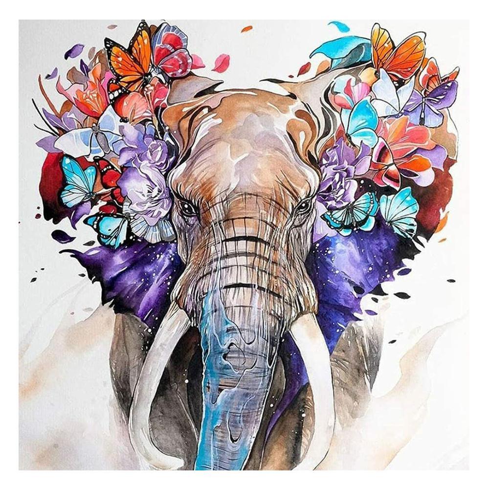 Butterfly Elephant - MyCraftsGfit - Free 5D Diamond Painting