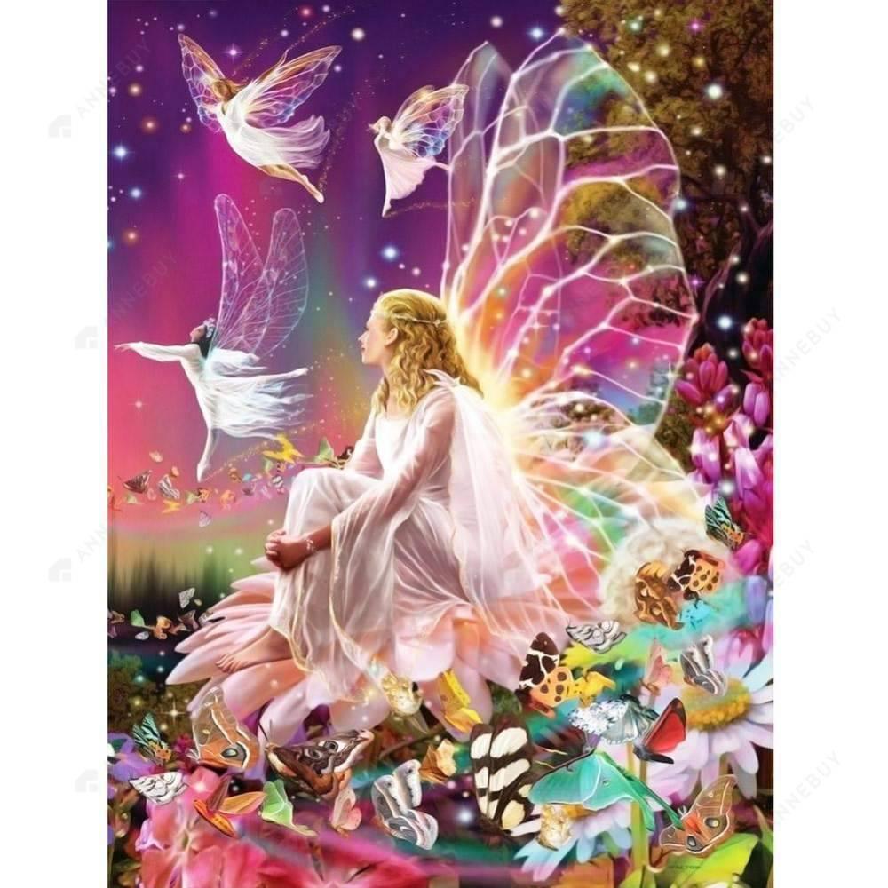 Free Butterfly Fairy - MyCraftsGfit - Free 5D Diamond Painting