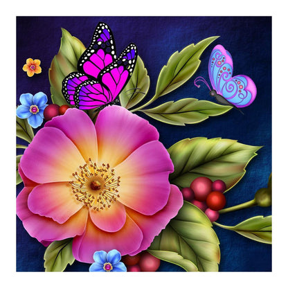 Free Butterfly Flower - MyCraftsGfit - Free 5D Diamond Painting