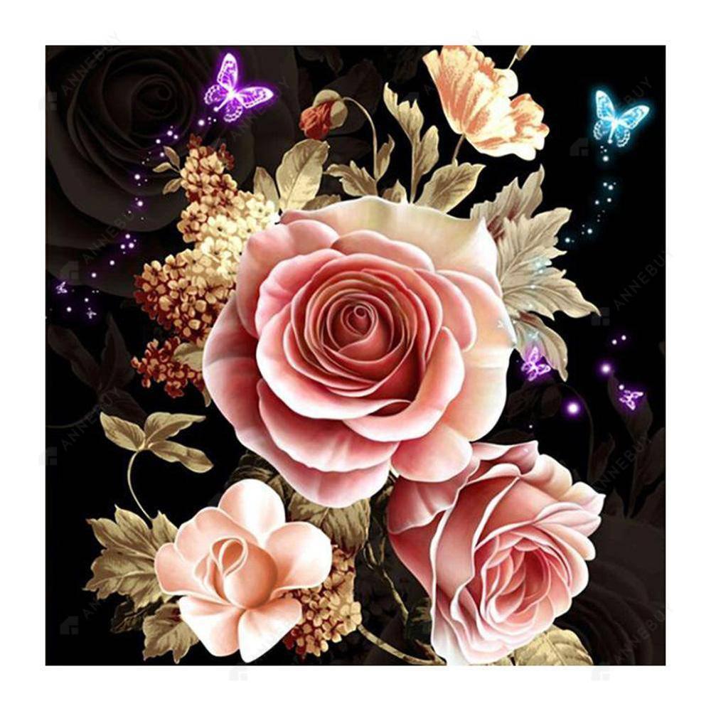Butterfly Flowers - MyCraftsGfit - Free 5D Diamond Painting