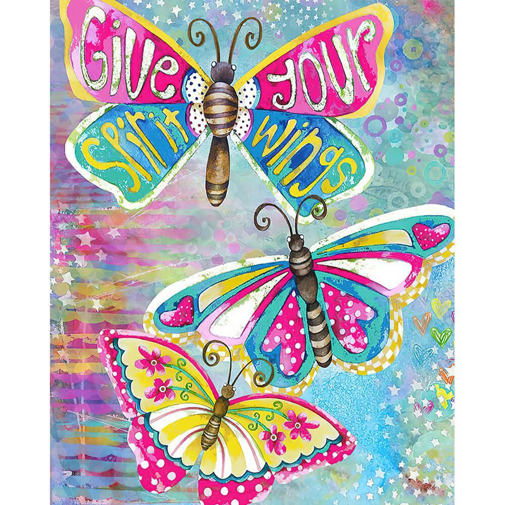 Butterfly "GIVE YOUR SPIRIT WINGS" Free 5D Diamond Painting Kits MyCraftsGfit - Free 5D Diamond Painting mycraftsgift.com