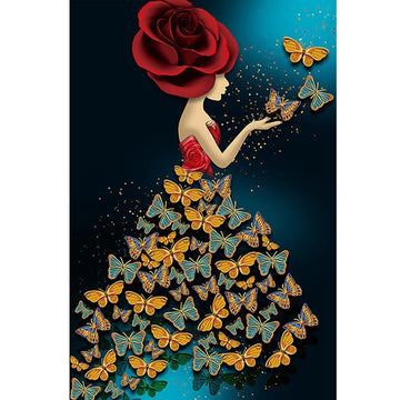 Butterfly Girl Free 5D Diamond Painting Kits MyCraftsGfit - Free 5D Diamond Painting mycraftsgift.com