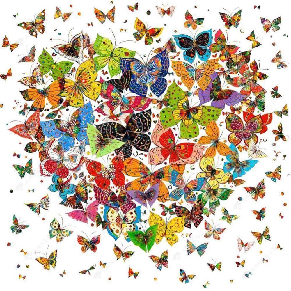 Free Butterfly Heart - MyCraftsGfit - Free 5D Diamond Painting