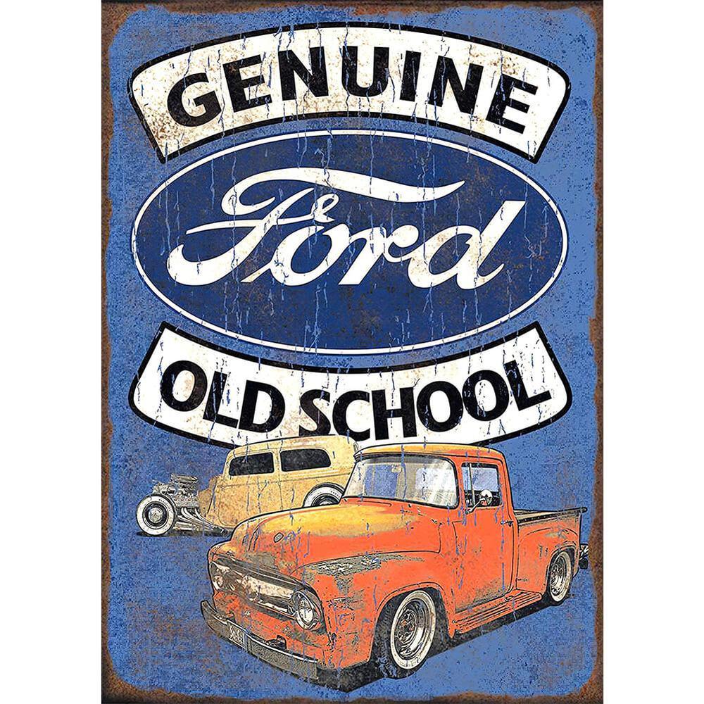 Free Car Retro Poster - MyCraftsGfit - Free 5D Diamond Painting