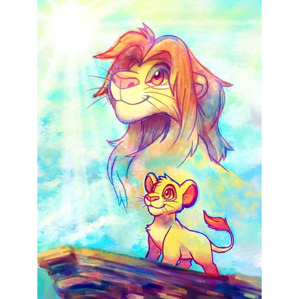 Free Cartoon Lion - MyCraftsGfit - Free 5D Diamond Painting