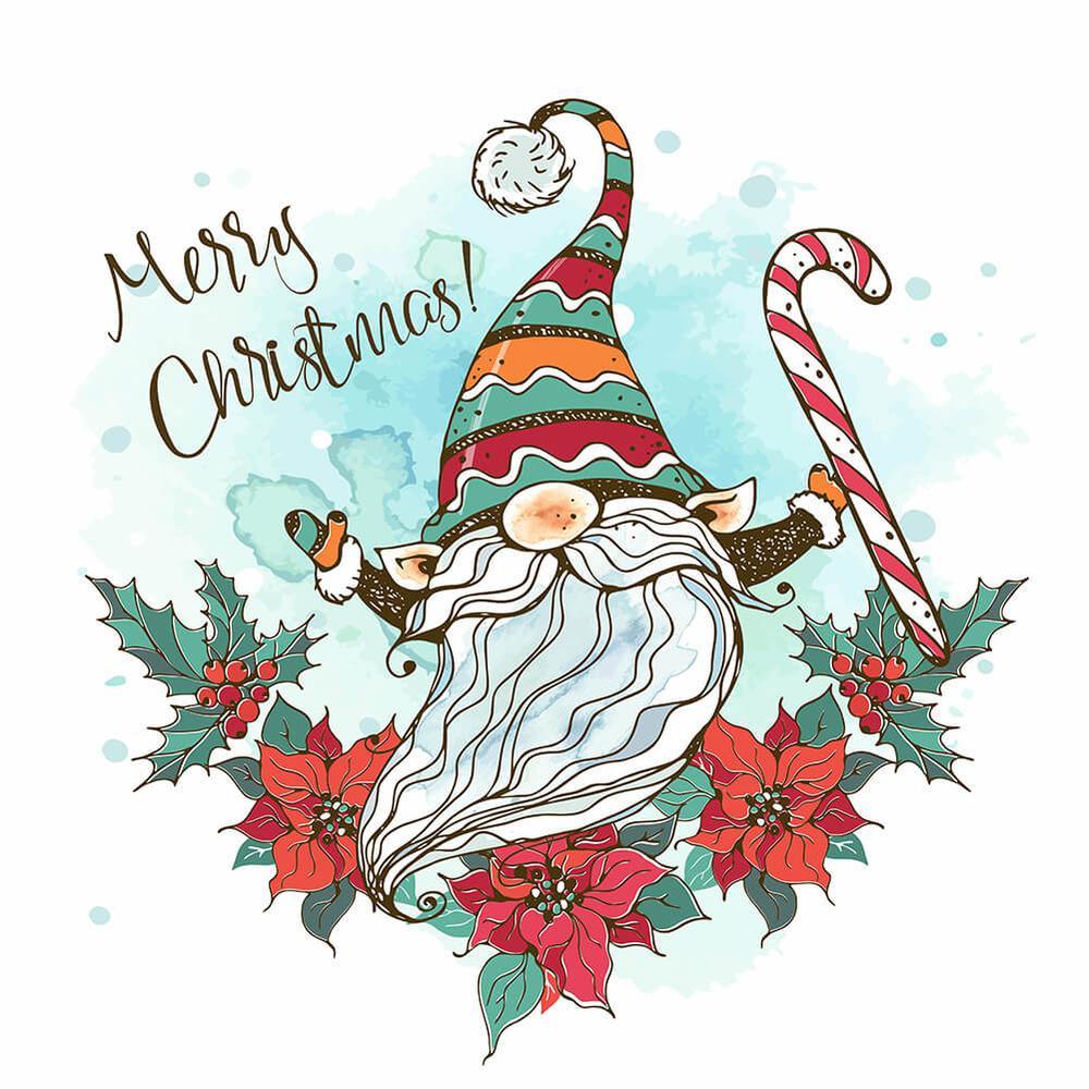 Free Cartoon Santa - MyCraftsGfit - Free 5D Diamond Painting