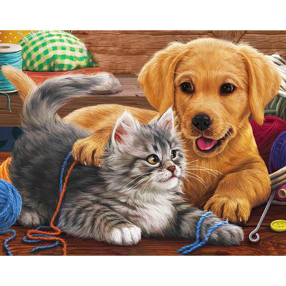 Free Cat Dog - MyCraftsGfit - Free 5D Diamond Painting