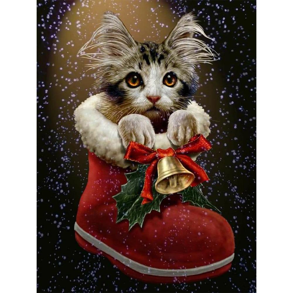 Free Cat in Shoe - MyCraftsGfit - Free 5D Diamond Painting