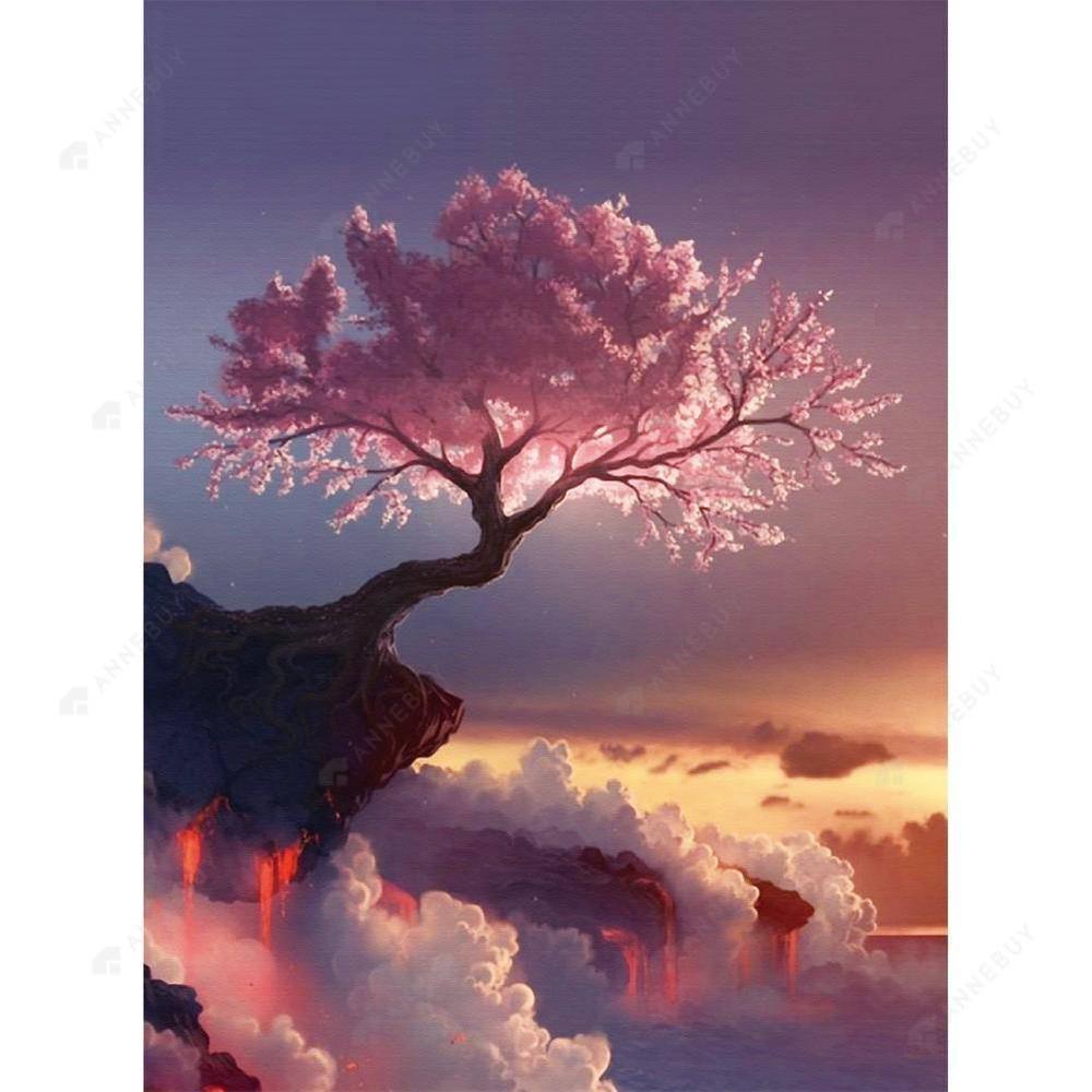 Cherry Trees Wonderland Free 5D Diamond Painting Kits MyCraftsGfit - Free 5D Diamond Painting mycraftsgift.com
