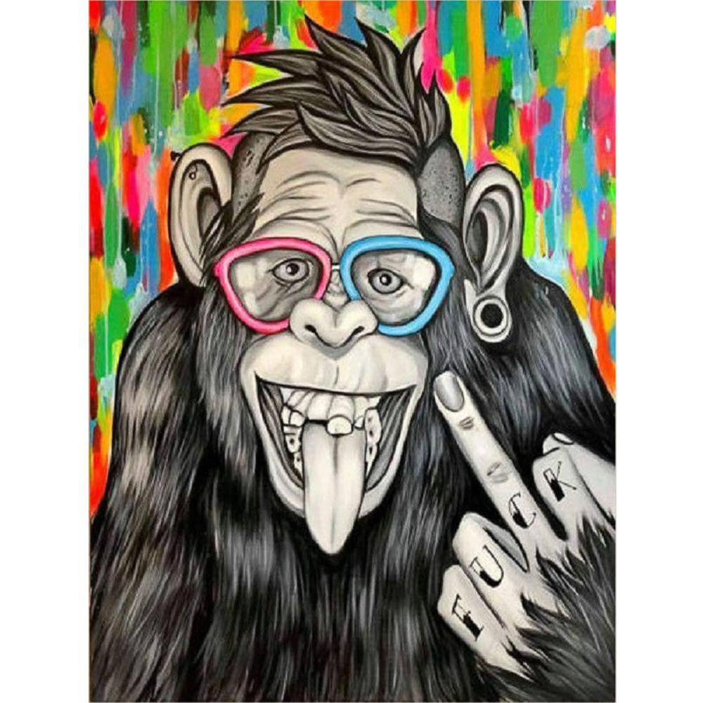 Chimpanzee - MyCraftsGfit - Free 5D Diamond Painting