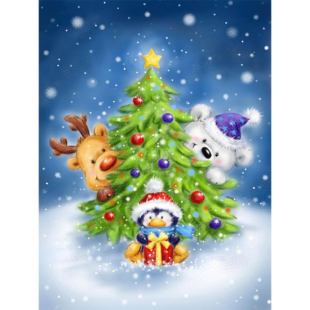 Free Christmas Animals - MyCraftsGfit - Free 5D Diamond Painting