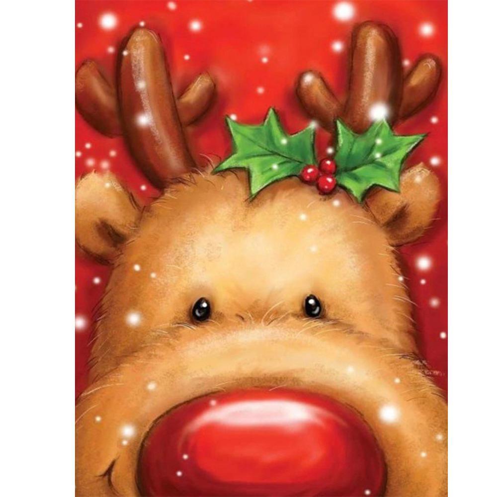 Free Christmas Elk - MyCraftsGfit - Free 5D Diamond Painting