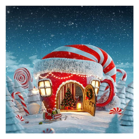 Free Christmas House - MyCraftsGfit - Free 5D Diamond Painting