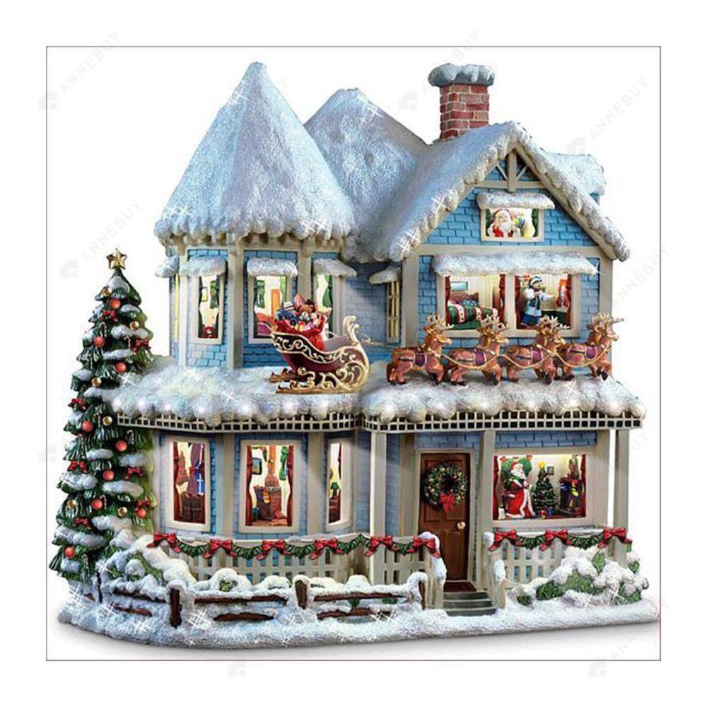 Free Christmas House - MyCraftsGfit - Free 5D Diamond Painting