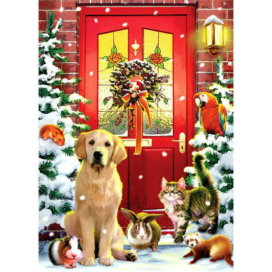 Christmas Puppy Free 5D Diamond Painting Kits MyCraftsGfit - Free 5D Diamond Painting mycraftsgift.com