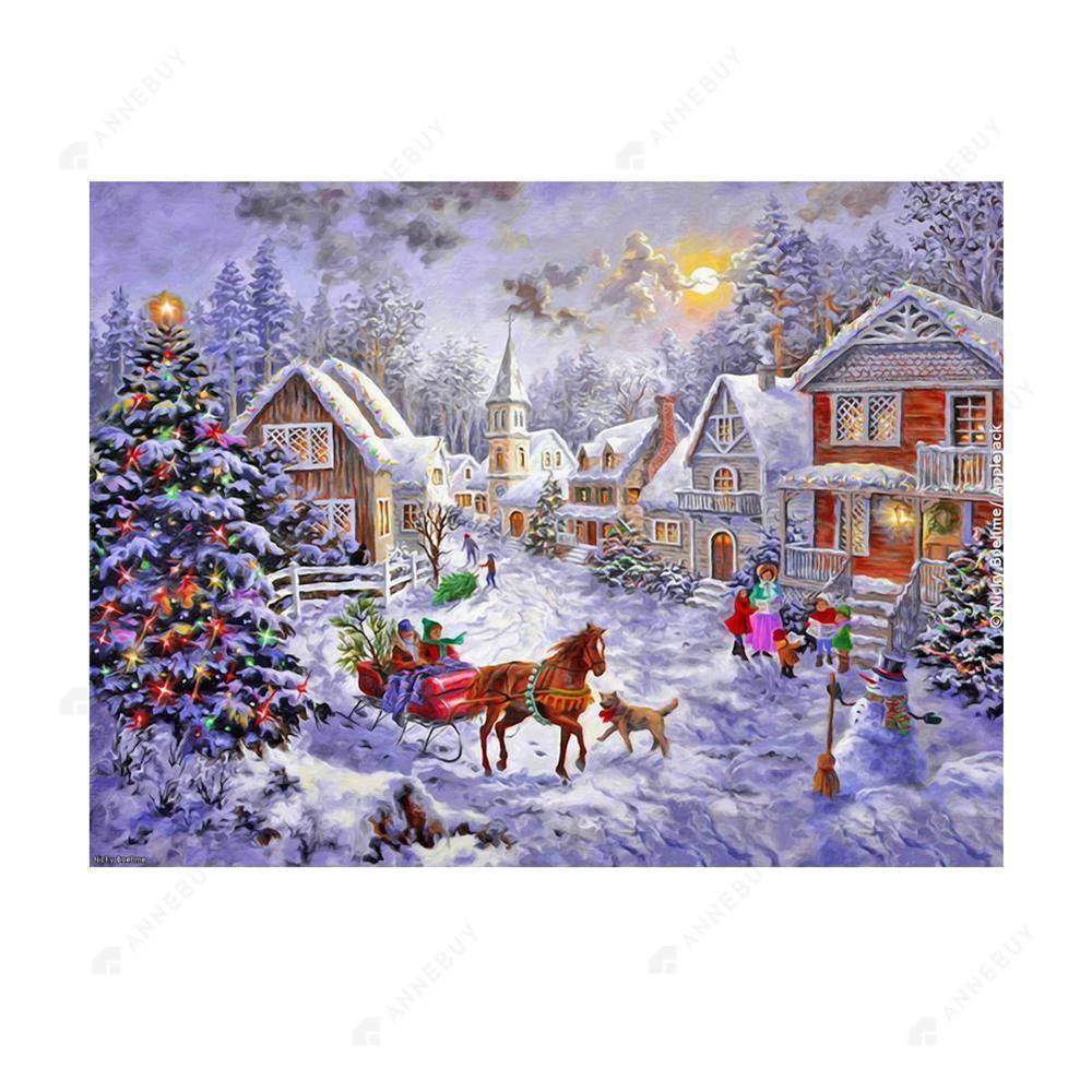 Free Christmas Snow Carriage - MyCraftsGfit - Free 5D Diamond Painting