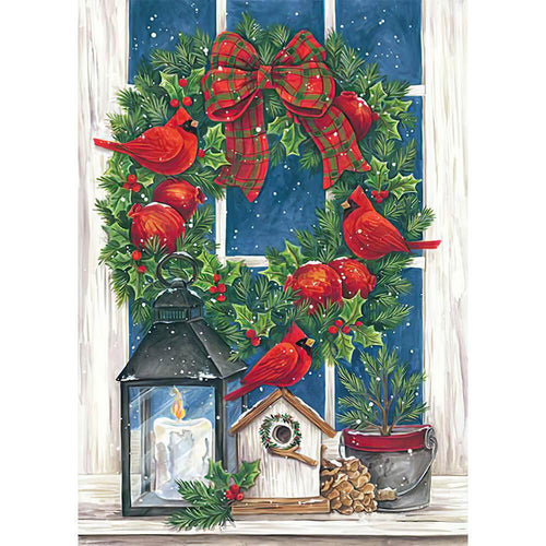 Christmas Wreath Free 5D Diamond Painting Kits MyCraftsGfit - Free 5D Diamond Painting mycraftsgift.com