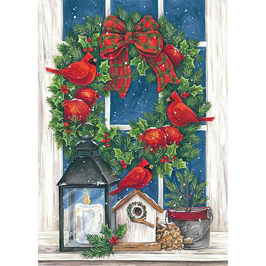 Christmas Wreath Free 5D Diamond Painting Kits MyCraftsGfit - Free 5D Diamond Painting mycraftsgift.com