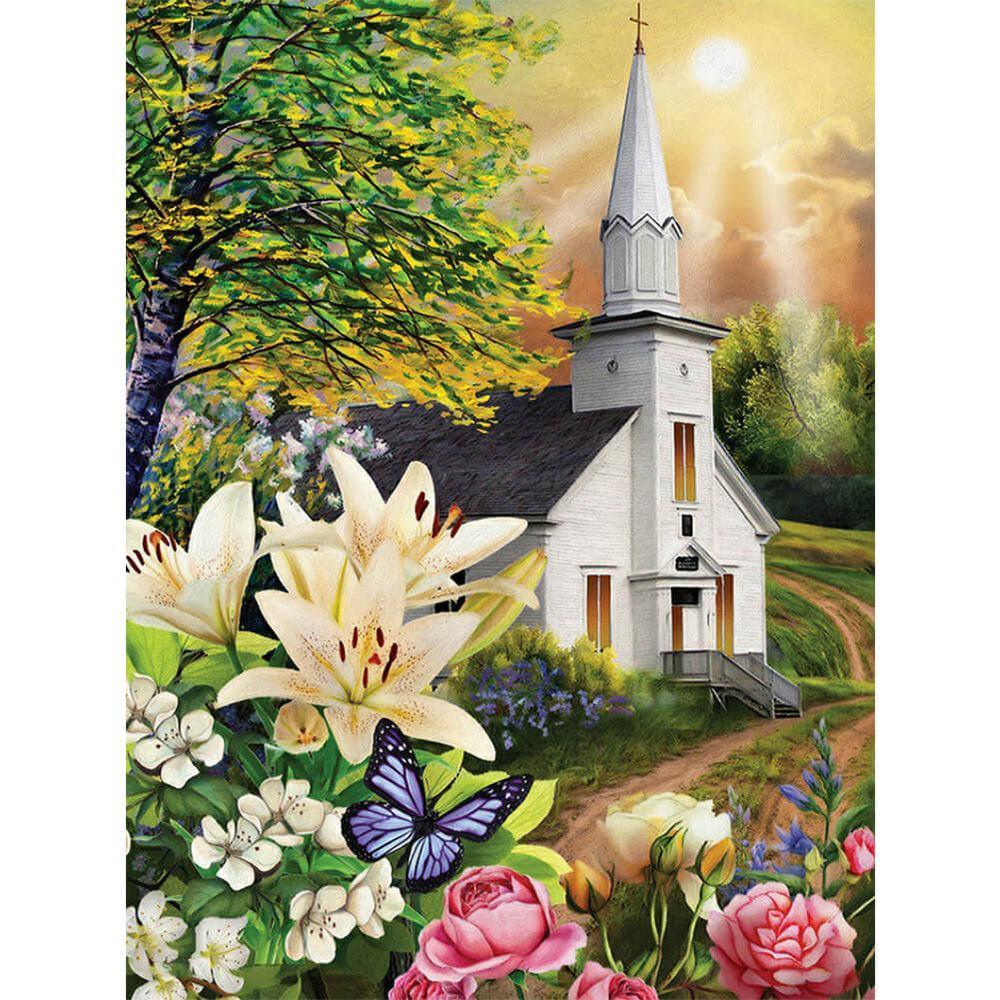 Church Scenery Free 5D Diamond Painting Kits MyCraftsGfit - Free 5D Diamond Painting mycraftsgift.com