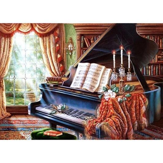 Free Classical Piano - MyCraftsGfit - Free 5D Diamond Painting