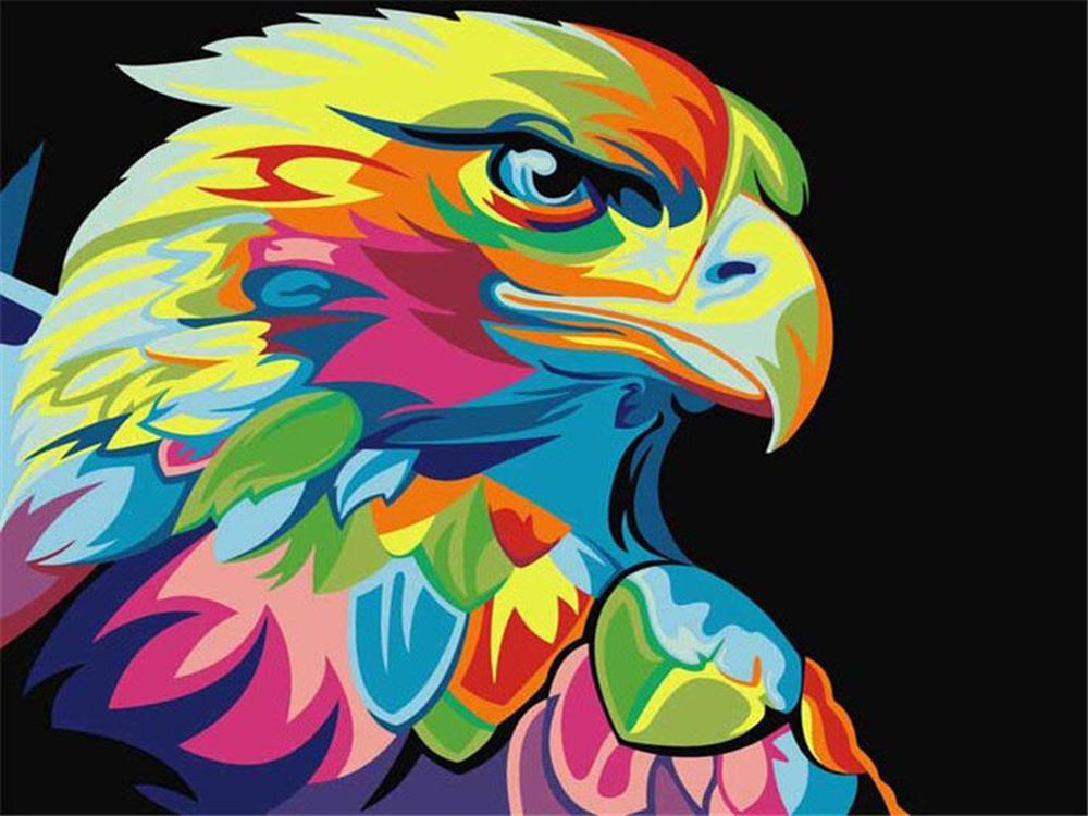 Free Colored Eagle - MyCraftsGfit - Free 5D Diamond Painting