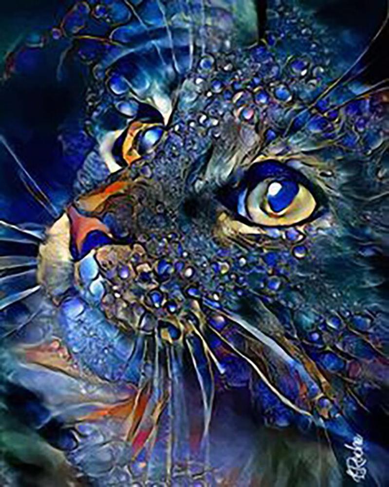 Free Colorful Cat - MyCraftsGfit - Free 5D Diamond Painting