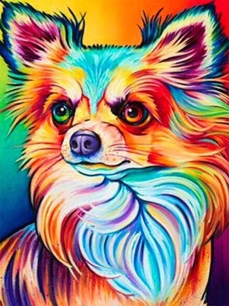 Colorful Chihuahua Free 5D Diamond Painting Kits MyCraftsGfit - Free 5D Diamond Painting mycraftsgift.com