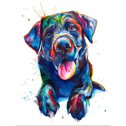 Free Colorful Dog - MyCraftsGfit - Free 5D Diamond Painting